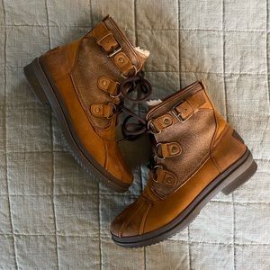 Ugg Cecile Waterproof Boot Chestnut Leather Size W6